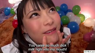 JAV Airi Natsume CFNM blowjob cumshot Subtitles